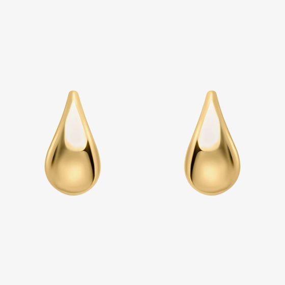 9ct Yellow Gold Tear Drop Stud Earrings GE2470