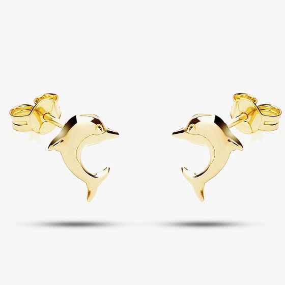 9ct Dolphin Stud Earrings 1-55-0251