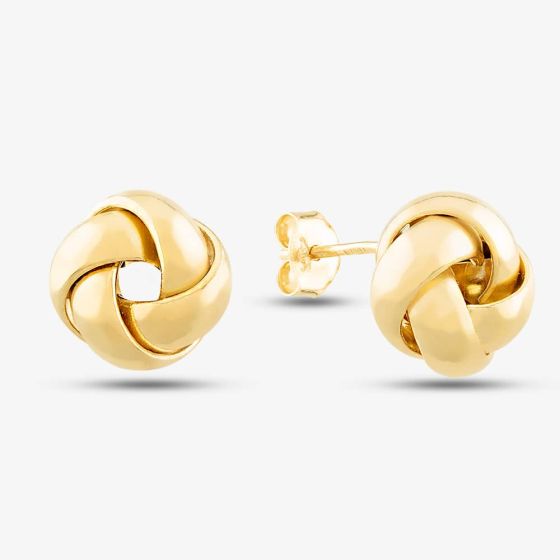 9ct Gold Small Knot Stud Earrings 1556259