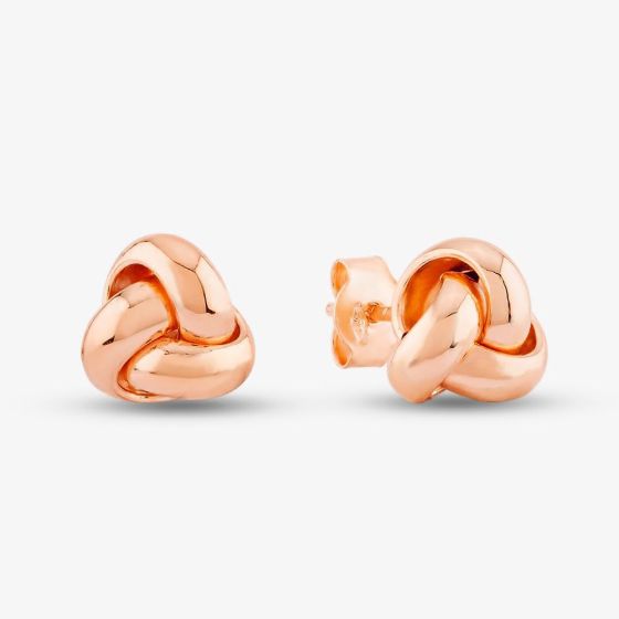 9ct Rose Gold 6mm Knot Stud Earrings 5.55.6929