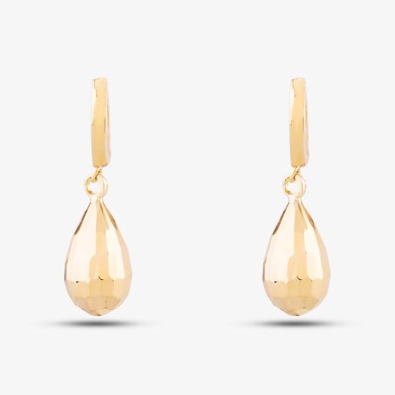 9ct Yellow Gold Teardrop Dropper Earrings ER966