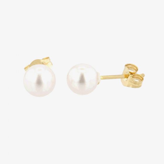 9ct 5.5 x 6mm Akoya Pearl Stud Earrings EOZ106CM