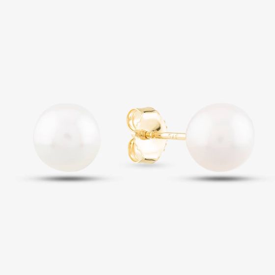 9ct 6 x 6.5mm Akoya Pearl Stud Earrings EOZ103CM