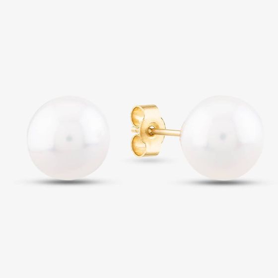 9ct Yellow Gold 8.5-9mm Akoya Pearl Stud Earrings EOZ145CM