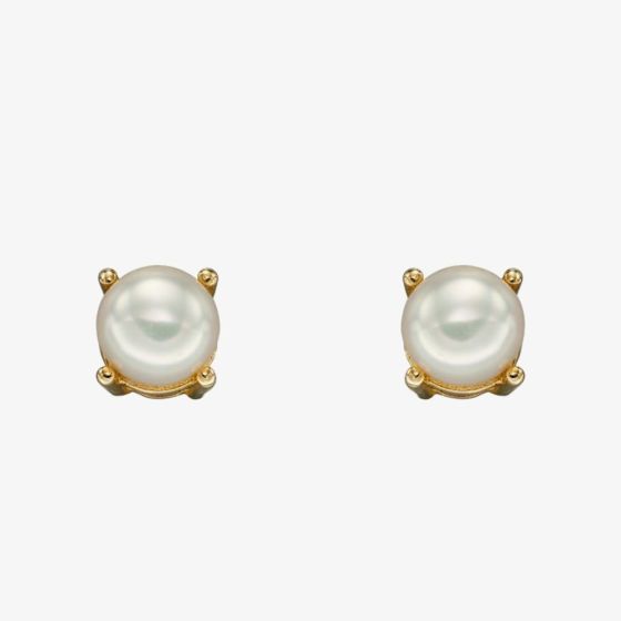 9ct Yellow Gold Freshwater Pearl June Birthstone Stud Earrings GE2331
