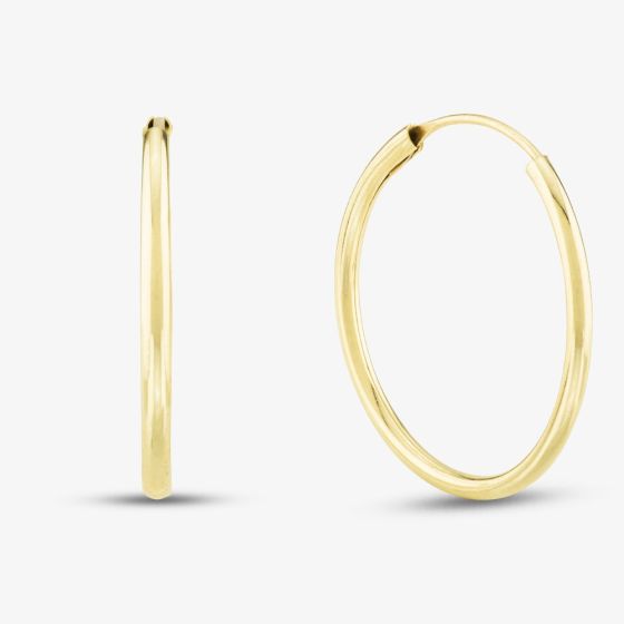 9ct Yellow Gold 18mm Sleeper Hoop Earrings 1.53.9819