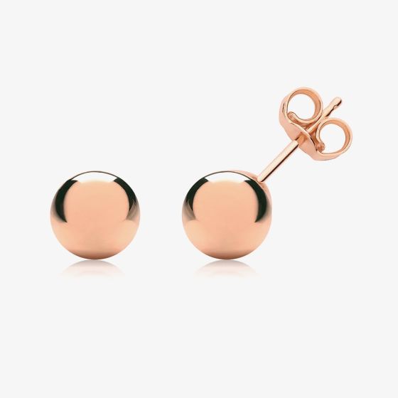 9ct Rose Gold 6mm Ball Stud Earrings ES204R