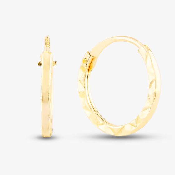 9ct Yellow Gold Sleeper Hoop Earrings 1.51.1859