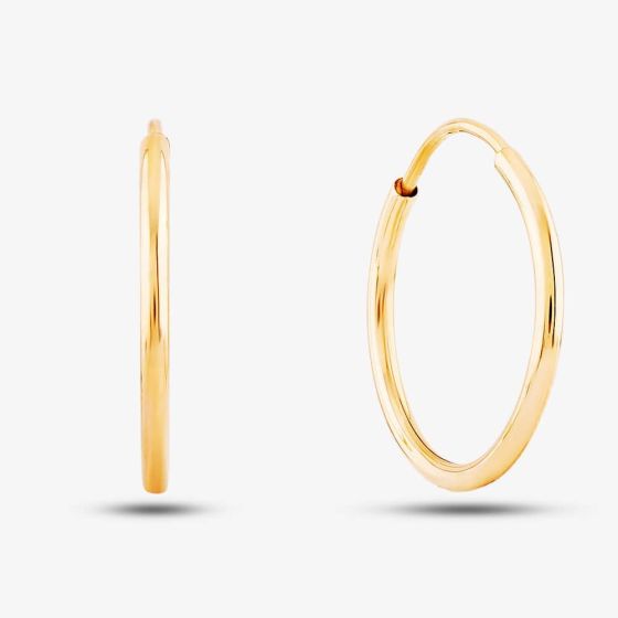 9ct Yellow Gold Sleeper Hoop Earrings GE2216