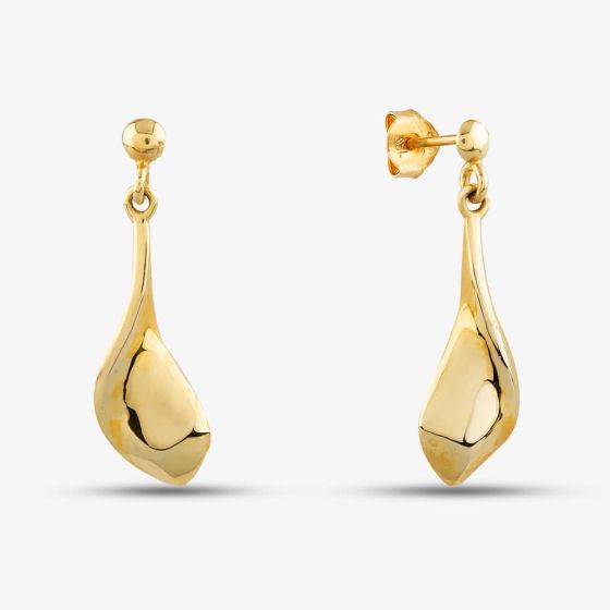 18ct Yellow Gold Dropper Earrings GE980/18