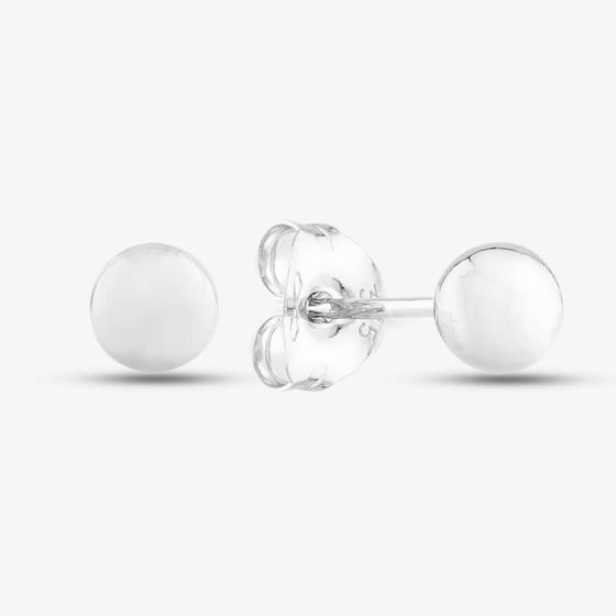 9ct White Gold 4mm Ball Stud Earrings SE104