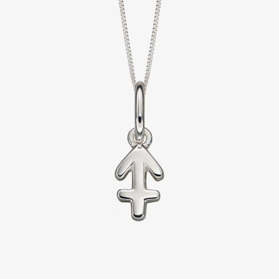 Sterling Silver Sagittarius Zodiac Sign Pendant Necklace P4996