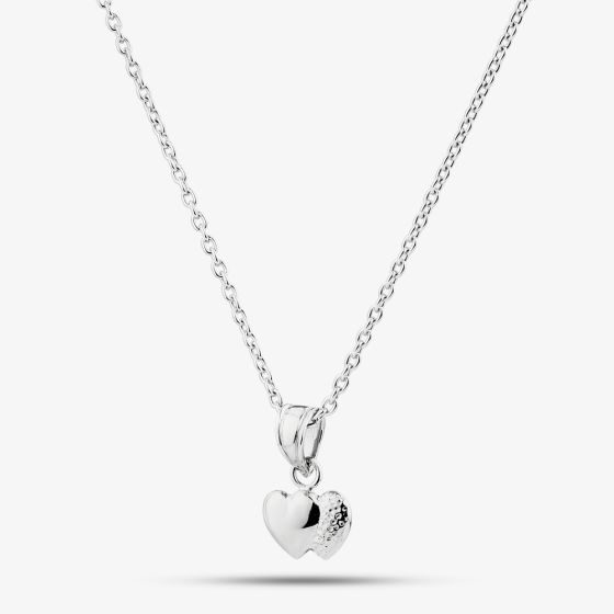 Sterling Silver Double Heart Pendant SPE269X1CH180R1