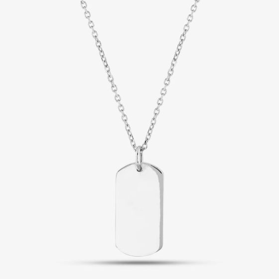 Engravables- Silver Plain DogTag Pendant P-25357