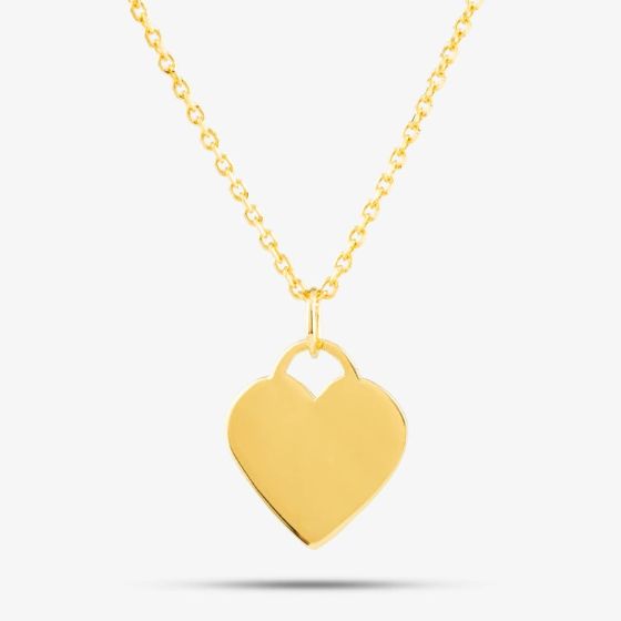 Engravables- Gold-plated Plain Heart Pendant P-29027-5/G