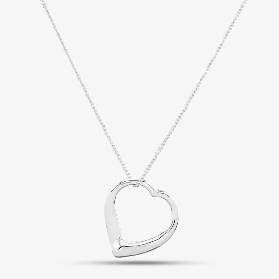 Silver Open Heart Pendant GK-P354