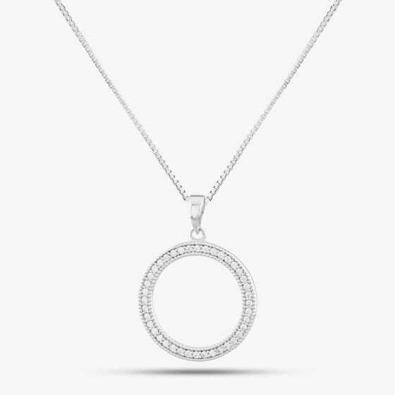 Silver Open Circle Loose Pendant P4344C N2323