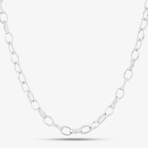 Sterling Silver Rolo Oval 20 Inch Belcher Necklace 8.14.6985