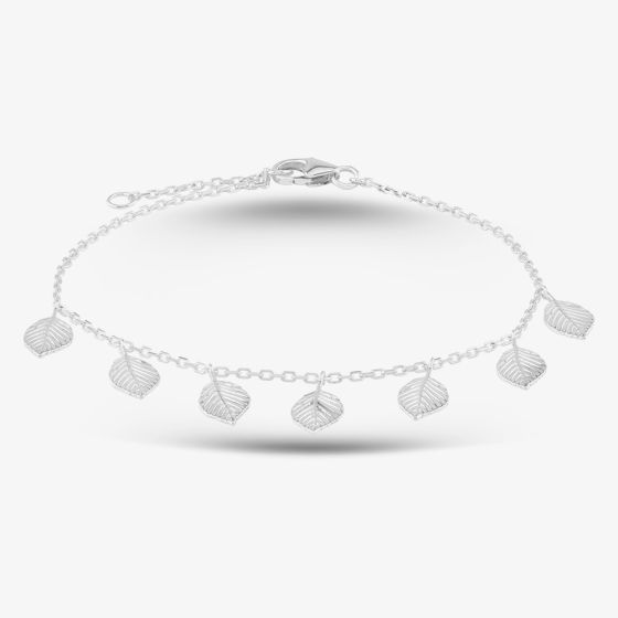 Sterling Silver Multi Leaf Bracelet B5147