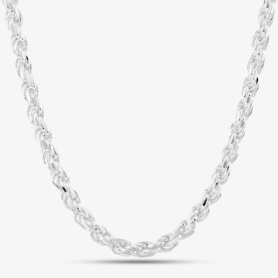 Sterling Silver 20 Inch Thick Rope Chain SDCR-560-AG-20