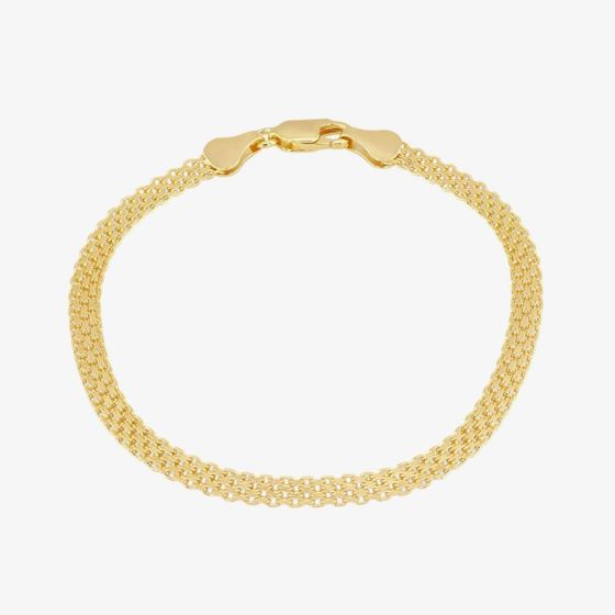 LUXE Silver Gold Plated Bismark Bracelet 8.28.1802