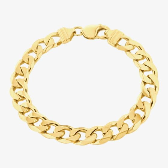 LUXE Silver Cold Plated 9.3mm Curb Chain Bracelet 8.92.0412