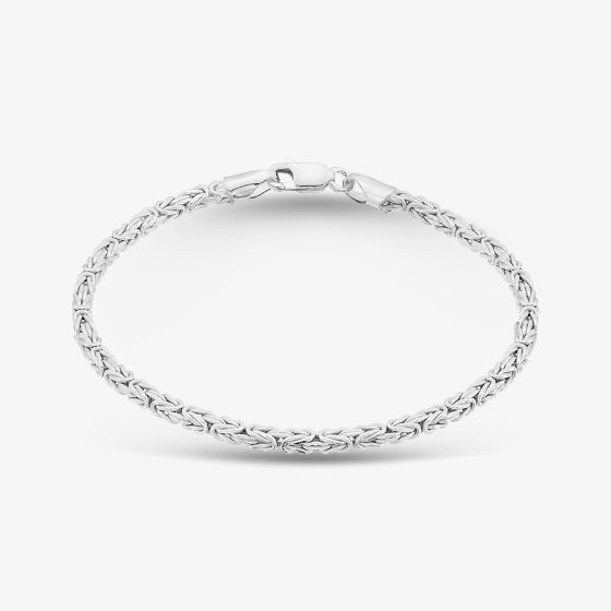 Sterling Silver 2.5mm Byzantine Chain Bracelet S1059-07