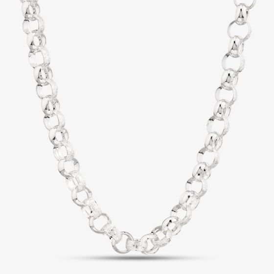 Silver Sterling 24 Inch Patterned Tulip Chain S1072-24