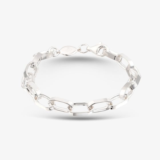 Sterling Silver Large Paper link Chain Bracelet 8.26.0614