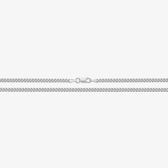 Silver 16 Inch Close Curb Chain G1130/16