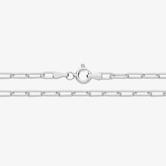 Sterling Silver 10 Inch Paper Clip Chain Bracelet G1372/10