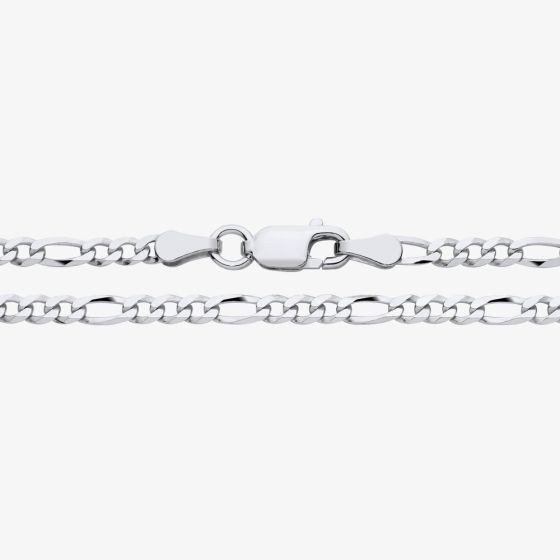 Sterling Silver 24 Inch Flat Figaro Chain S1049-24