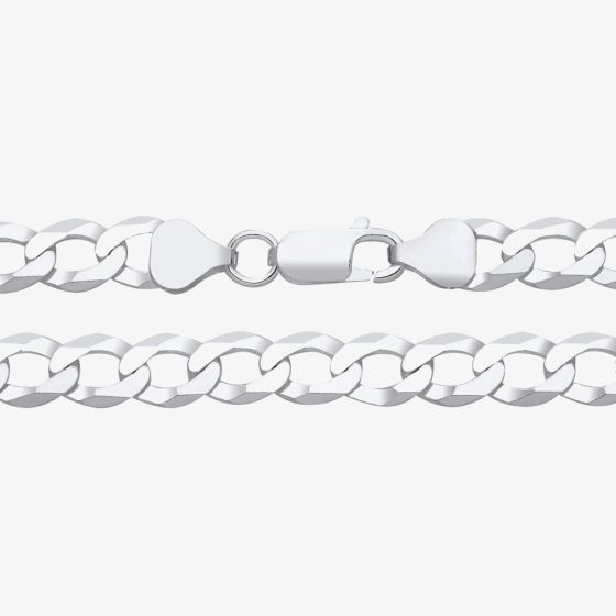Sterling Silver 8 Inch Curb Chain Bracelet S1025-08
