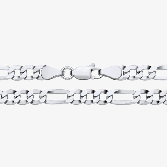 Sterling Silver 26 Inch Flat Figaro Chain S1050-26