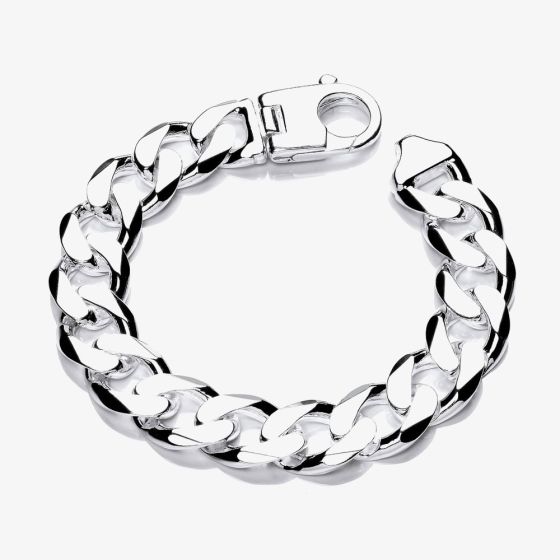 Sterling Silver 7.5 Inch Curb Chain Bracelet S5372