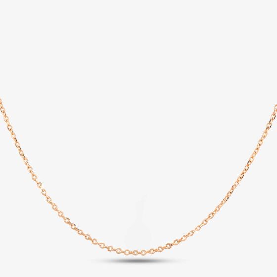 Rose Gold Plated 16 Inch Belcher Chain CA4DC040/0.40 RGP