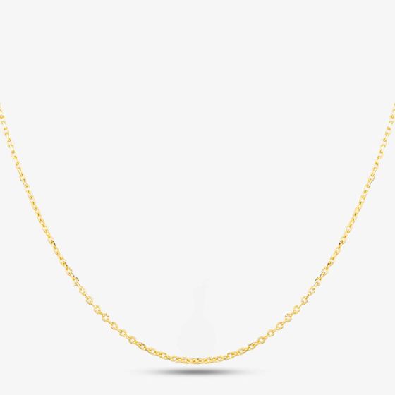Gold Plated 16 Inch Trace Chain CA4DC040/0.40 GP