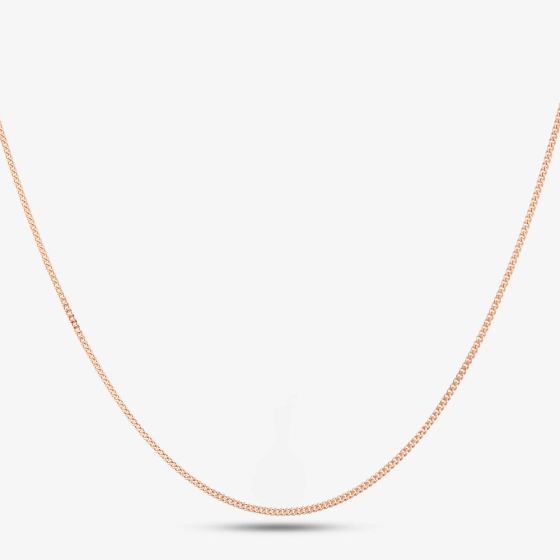 Rose Gold Plated 16 Inch Flat Curb Chain CU2DC035/0.40