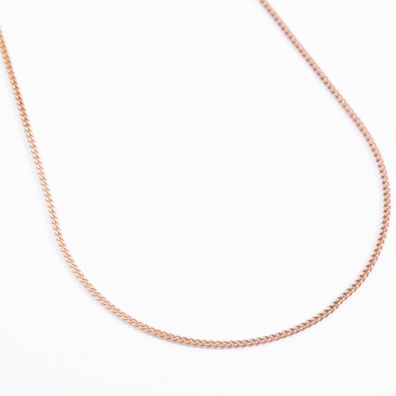 Rose Gold Plated 40cm Fine Curb Chain XRGCURB040-40