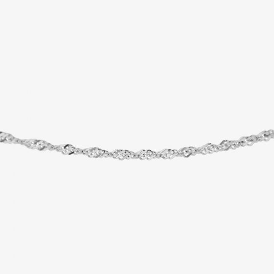 Sterling Silver Twisted Curb Chain Necklace 8.13.0475