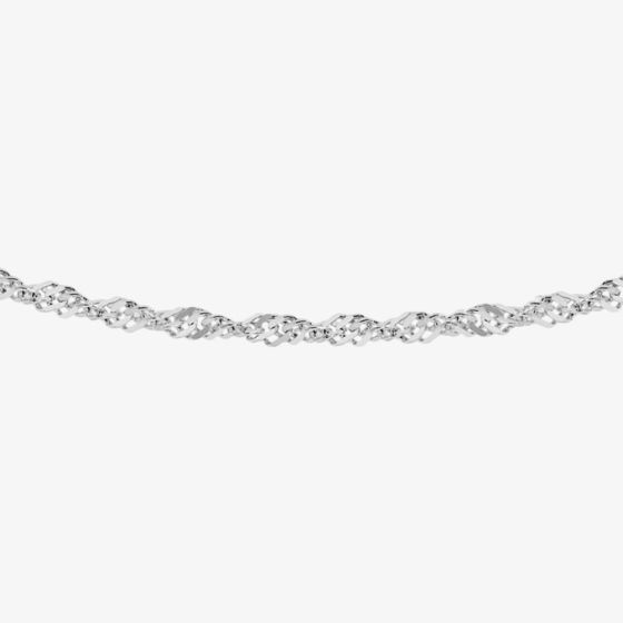 Silver 20 Inch Diamond-Cut Twist Curb Chain 8.13.0655