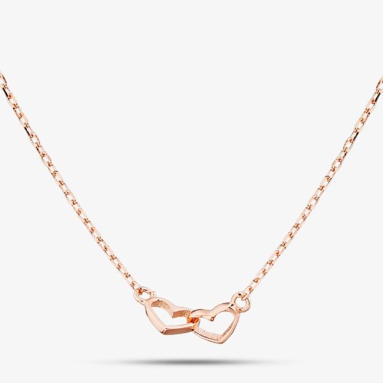 Rose Gold Plated Linked Open Heart Chain 16353 RGP