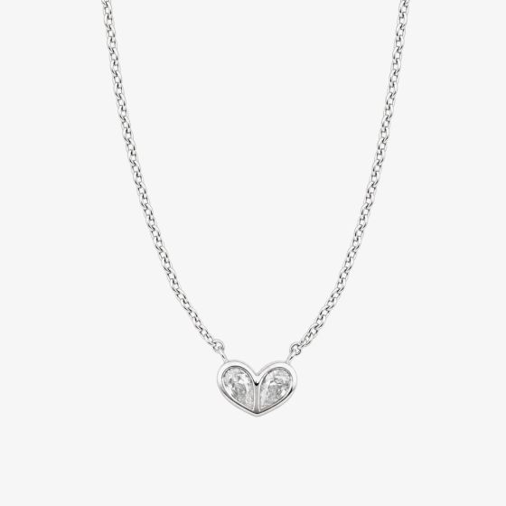 Sterling Silver Cubic Zirconia Heart Pendant N4781C
