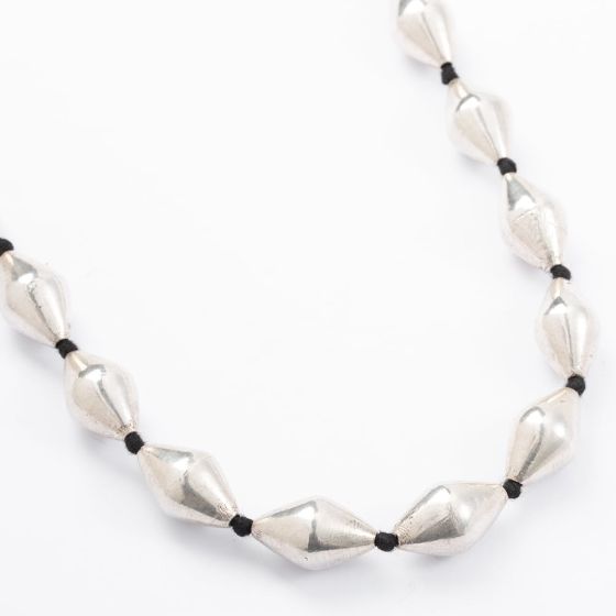 Silver Giant Bead Necklace NLIS36MB
