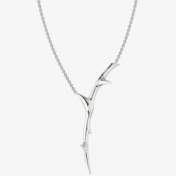 Shaun Leane Silver Rose Thorn Single Drop Necklace RT017.SSNANOS
