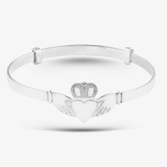 Sterling Silver Claddagh Baby Bangle 8.36.0294