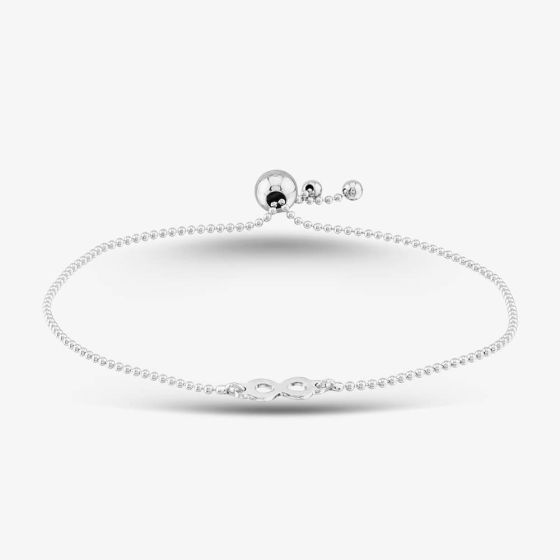 Sterling Silver Adjustable Infinity Bracelet 8.29.6844