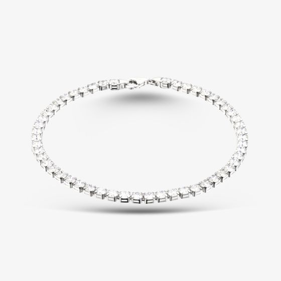 Silver Rhodium Cubic Zirconia Tennis Bracelet 8.29.1713