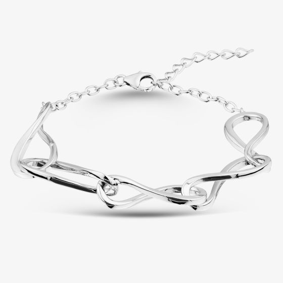 Sterling Silver Multi Infinity Link Bracelet AB4340/R