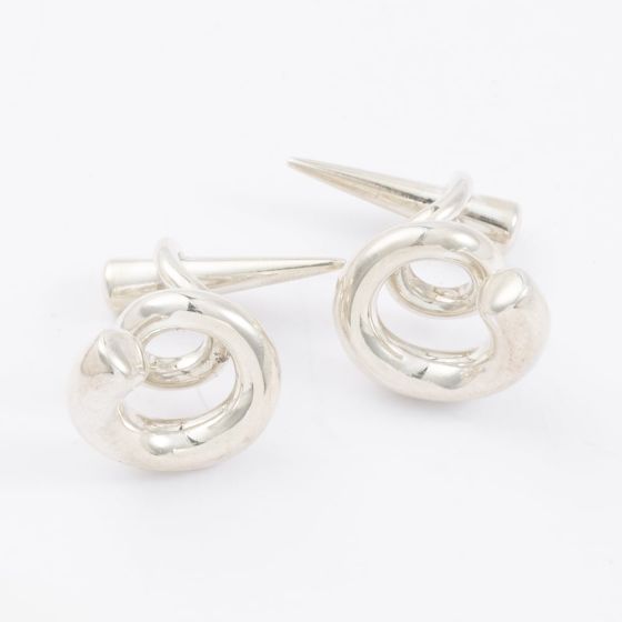 Silver Circle Cufflinks VOLUTE